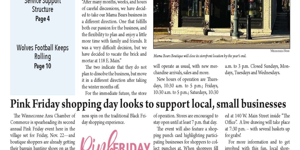 November 6, 2024 Winneconne News