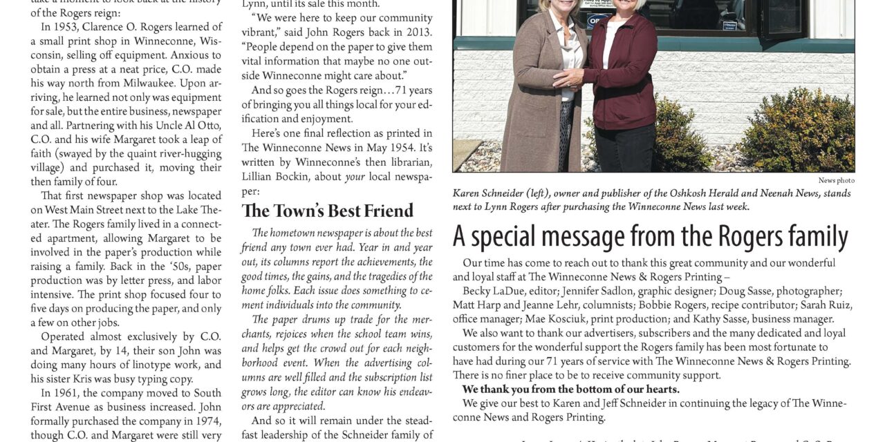 October 9, 2024 Winneconne News