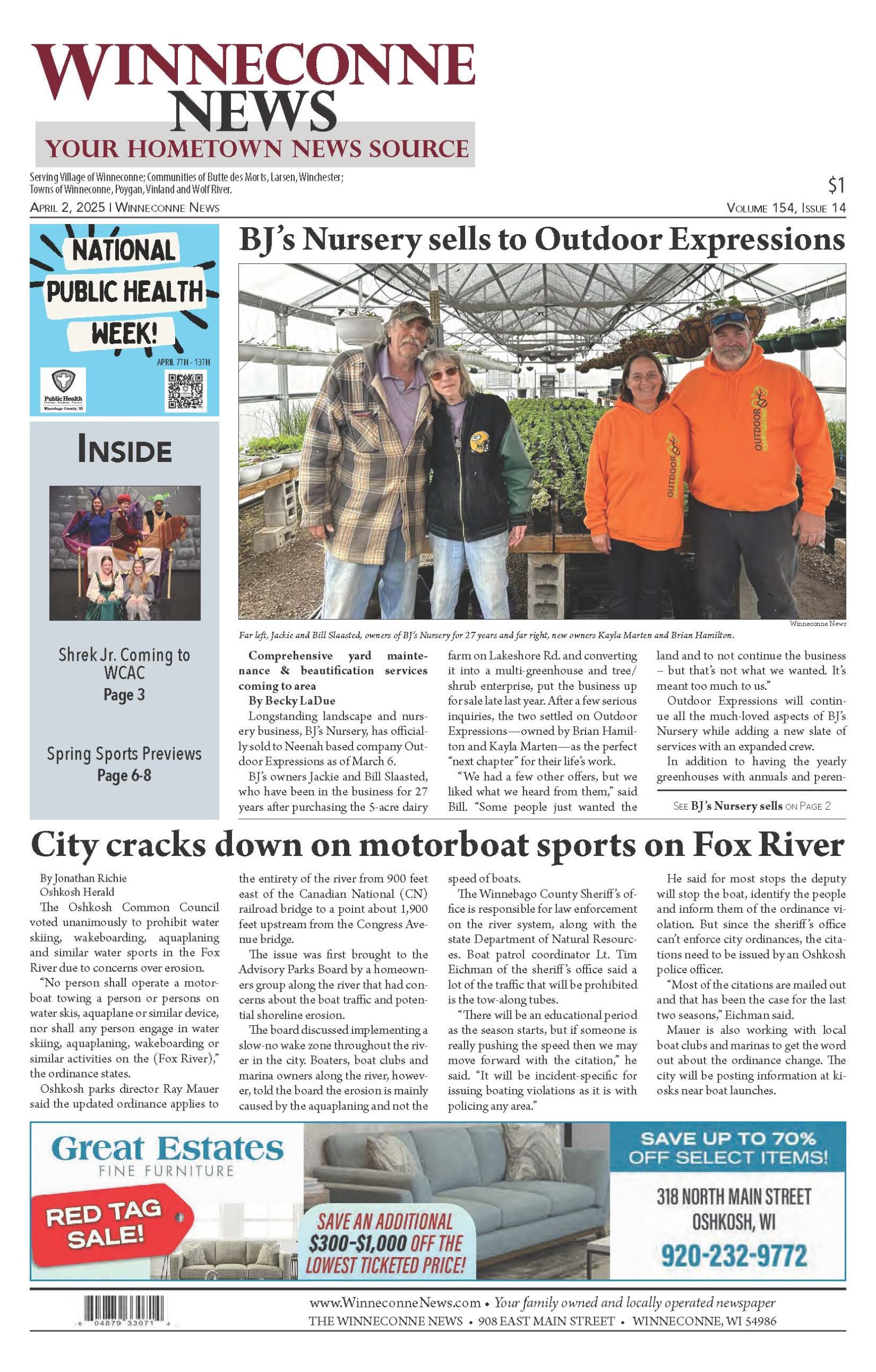 April 2, 2025 Winneconne News