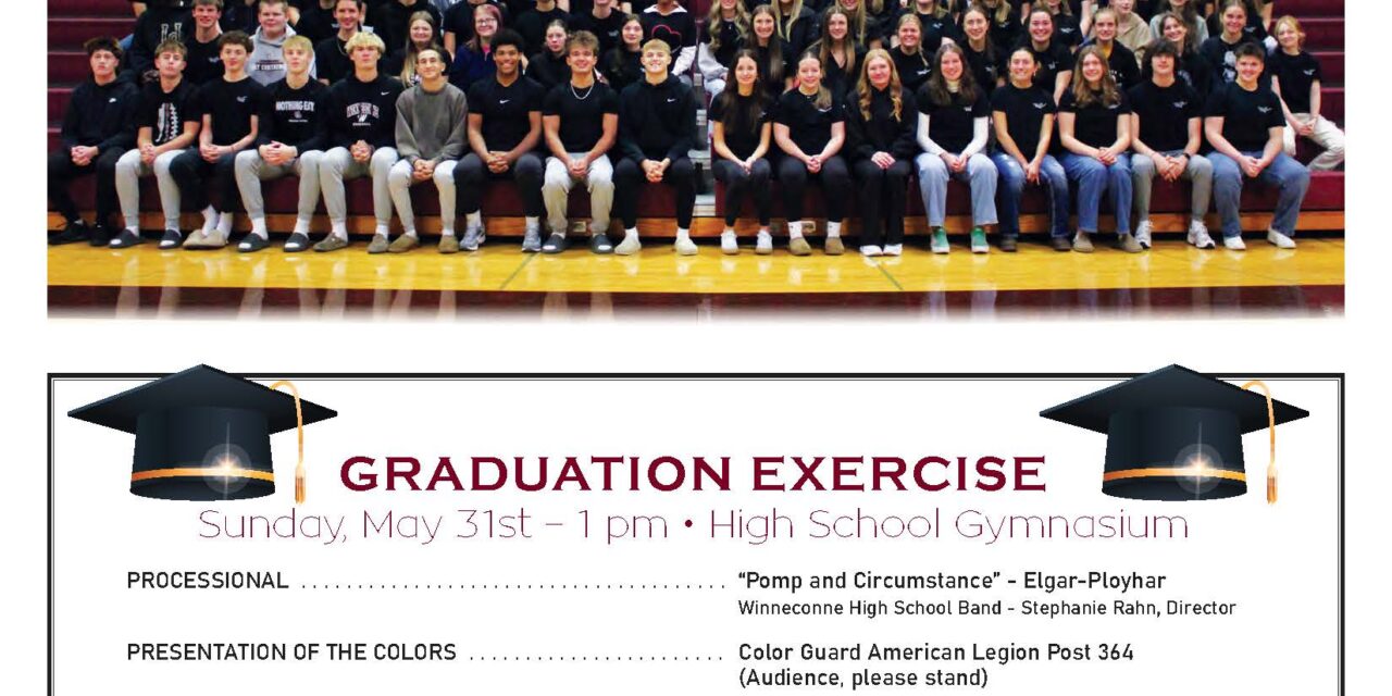 2026 Winneconne High School Graduation Section