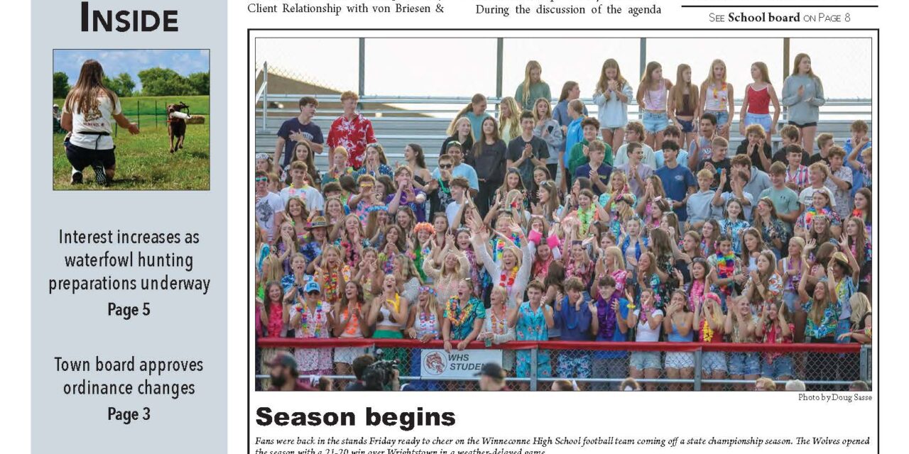 August 26, 2026 Winneconne News